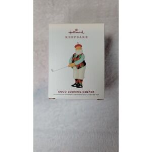 2019 Hallmark Keepsake Ornament ~ Good-Looking Golfer ~ Golfing Santa Claus